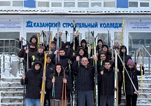 Участие студентов колледжа в массовом забеге Лыжня России 2026